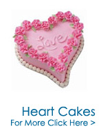 Cakes to India : Heart Shape Cakes to India