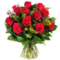 Online Red Roses Bouquet 10 Flowers for Bhai Dooj