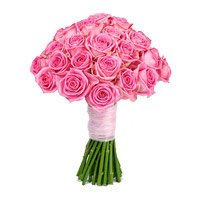 Online Pink Roses Bouquet 50 Flowers for Bhai Dooj