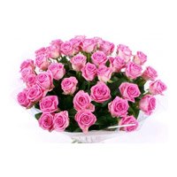 Pink Roses Bouquet 60 Flowers for Bhai Dooj