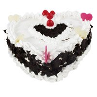 Send Black Forest Cake in Heart Shape 3 Kg to India