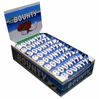Online 24 pcs Bounty Chocolates for Bhai Dooj Gift