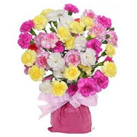 Send Bhaidooj Carnation flowers Bouquet to India