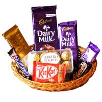 Celebrate With Chocolate Basket for Bhai Dooj Gift