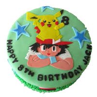 2.5 Kg Pokemon Design Baby shower cake to India