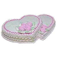 Send Double Cake in Heart Shape 2 Kg (Flavour your Choice) for him