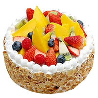 1 Kg Fruit Birthday Cake From 5 Star Hotel to India