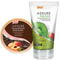 Send Combo of Cocoa-Peach Body Butter and Body Polish gift for Sister