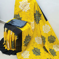 Online Printed Importer Chiffon Silk Sarees Bhai Dooj gift For Sister