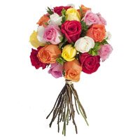 Online Send Mixed Roses Bouquet 24 Flowers