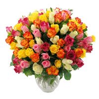 Mixed Roses Bouquet 50 Flowers Delivery in India