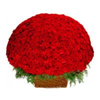 Send online New Year Red Roses Basket 500 Flowers delivery in India