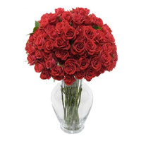 36 Red Roses in Vase to India