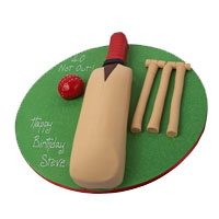 Send 3.5 Kg Cricket Bat Baby shower cake to India